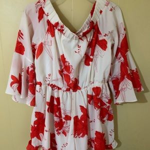 OFF THE SHOULDER floral ROMPER